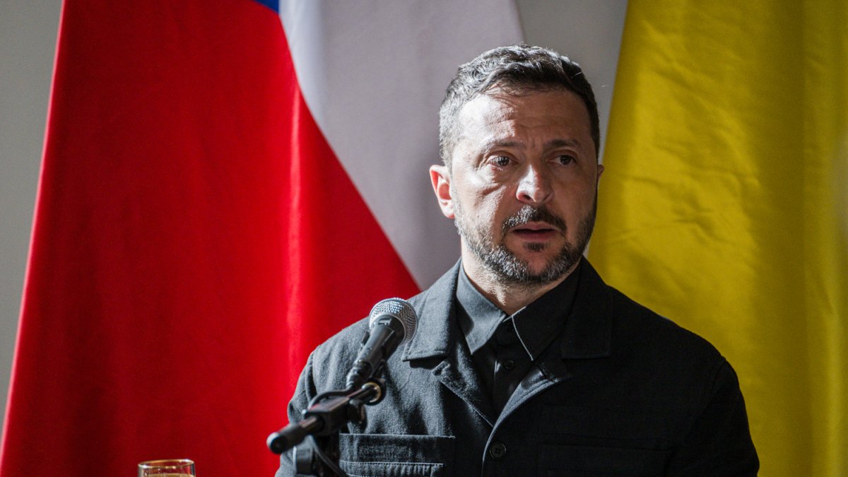 Volodymyr Zelenskyj na tiskové konferenci