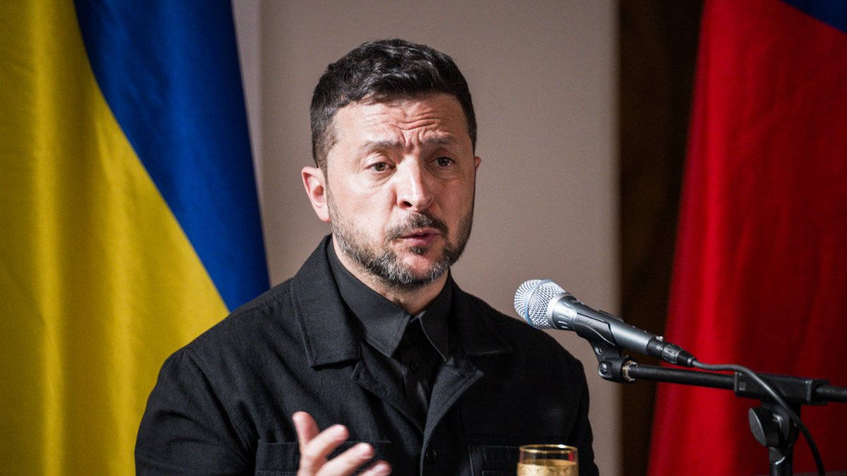 Volodymyr Zelenskyj na tiskové konferenci