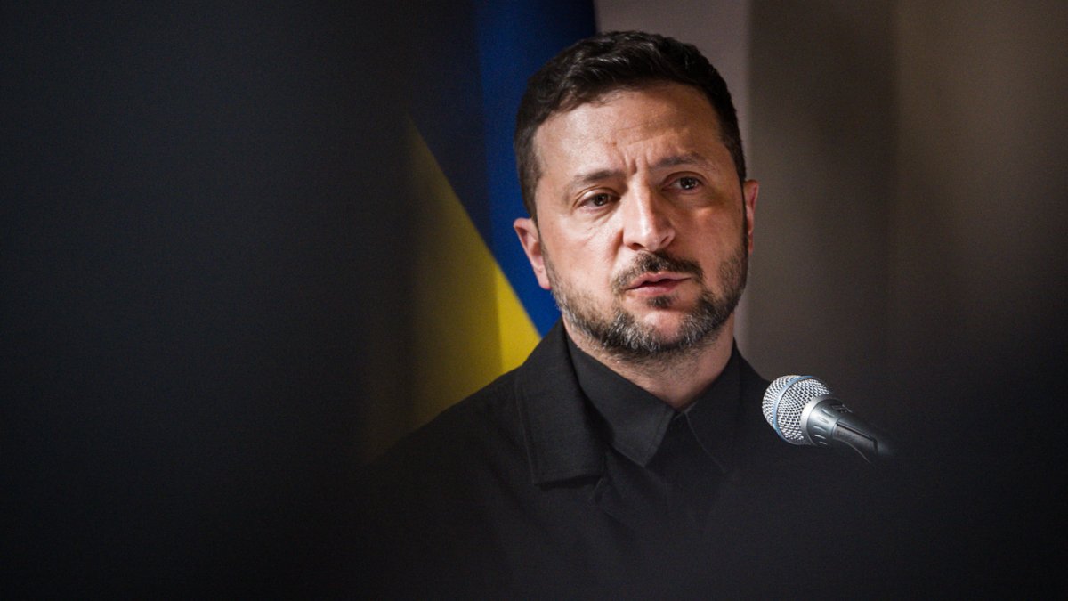 Volodymyr Zelenskyj na tiskové konferenci