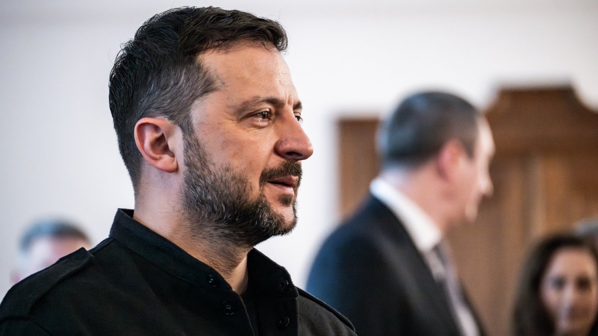 Volodymyr Zelenskyj s předsedkyní Poslanecké sněmovny Markétou Pekarovou Adamovou