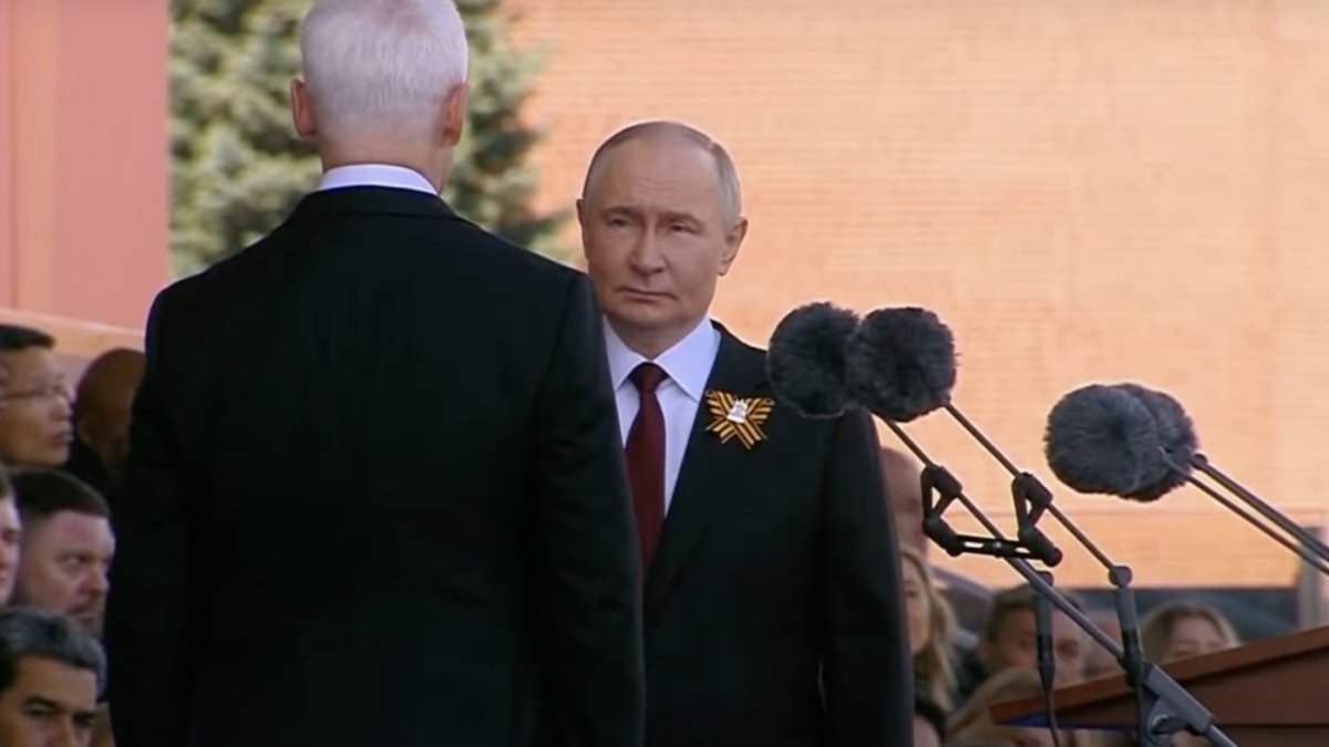 Vladimir Putin na oslavách u příležitosti 80. výročí konce druhé světové války. (9.5.2025)