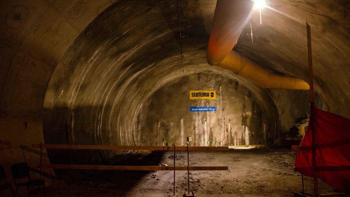 Stavba trasy D pražského metra