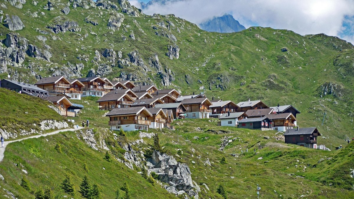 Blatten ve Švýcarsku. 