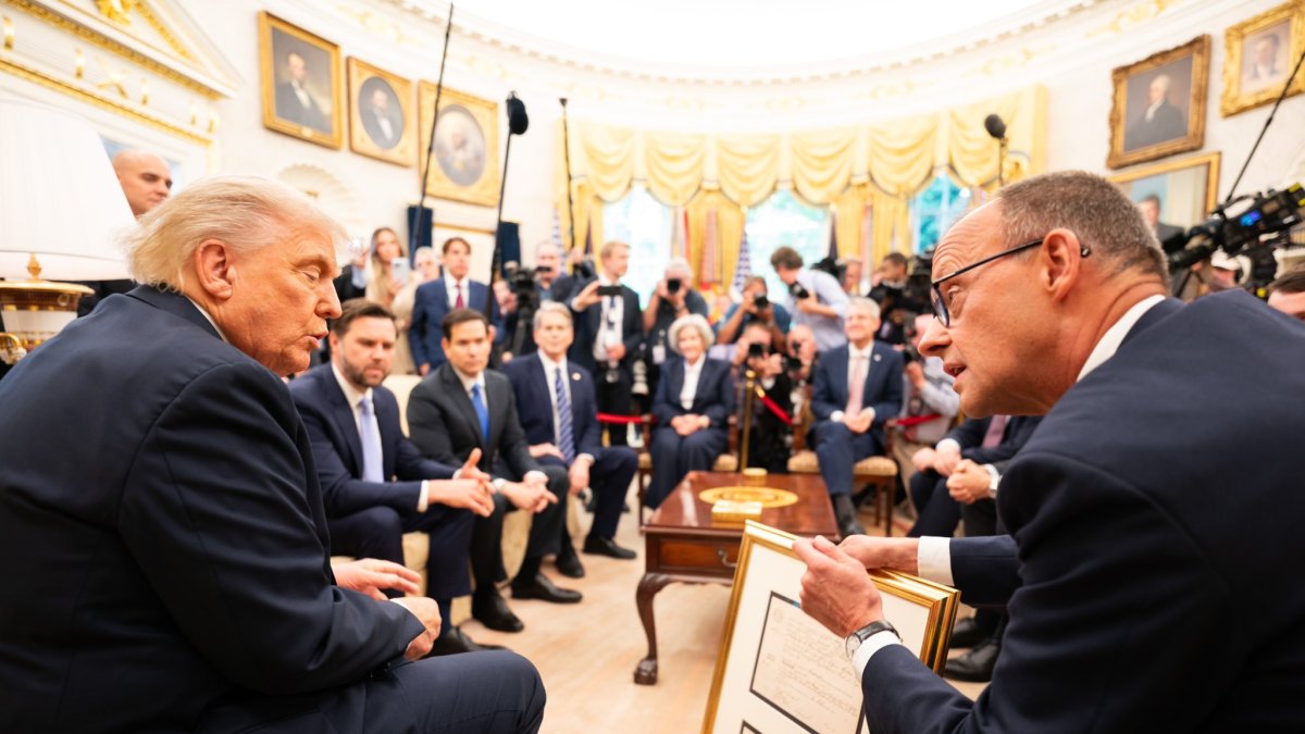 Donald Trump a Friedrich Merz