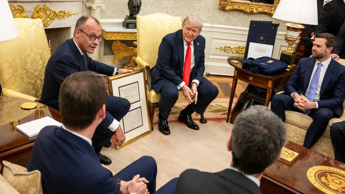 Prezident Trump se setkal s německým kancléřem Friedrichem Merzem.