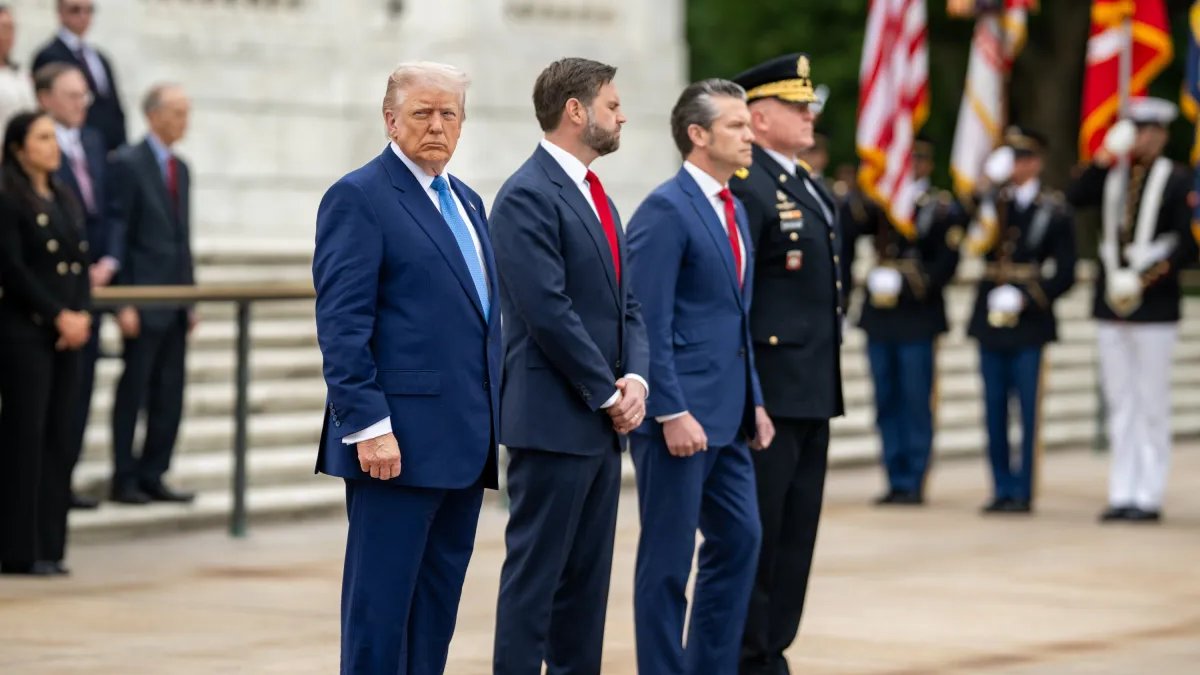 Prezident Trump, J. D. Vance a Pete Hegseth