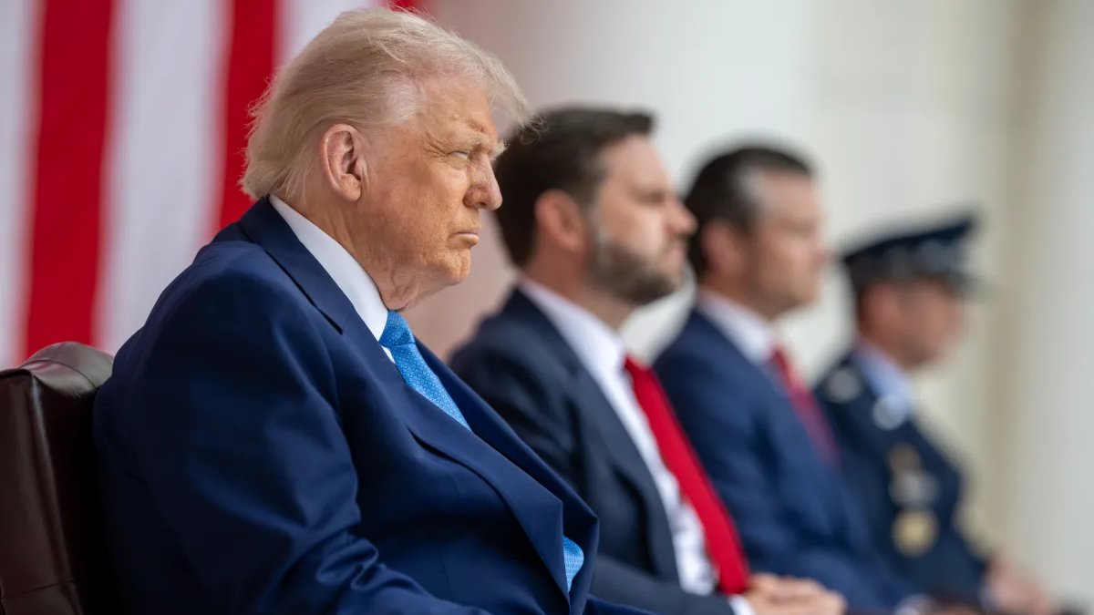 Prezident Trump, J. D. Vance a Pete Hegseth