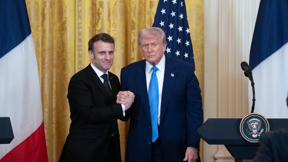 Emmanuel Macron a Donald Trump