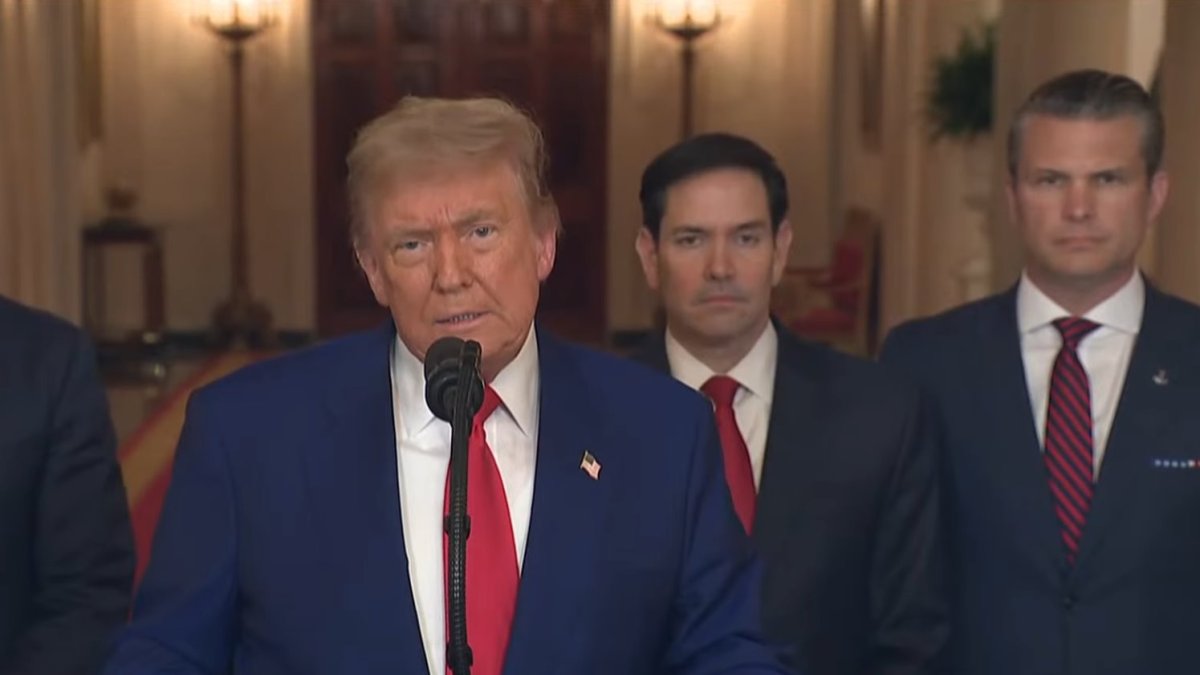 Prezident Trump promlouvá k národu po americkém bombardování íránských jaderných zařízení