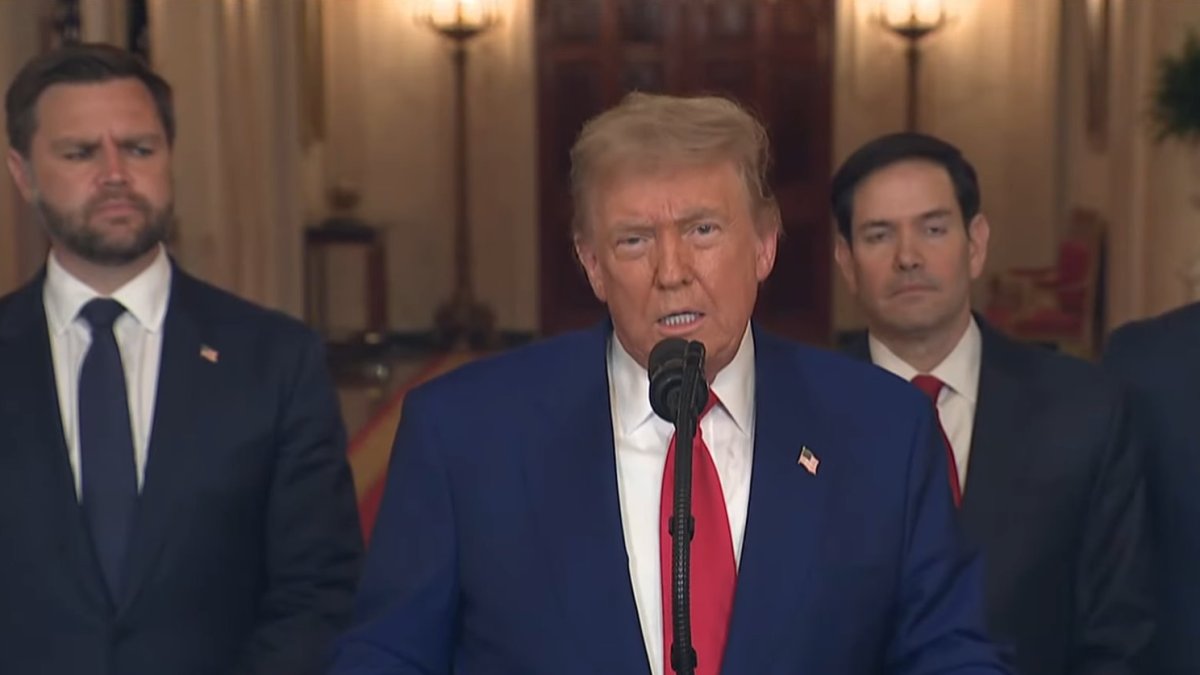 Prezident Trump promlouvá k národu po americkém bombardování íránských jaderných zařízení