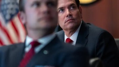 Vedení Bílého domu sleduje prováděnou akci amerických úderných sil (22.6.2025, Washington, USA).