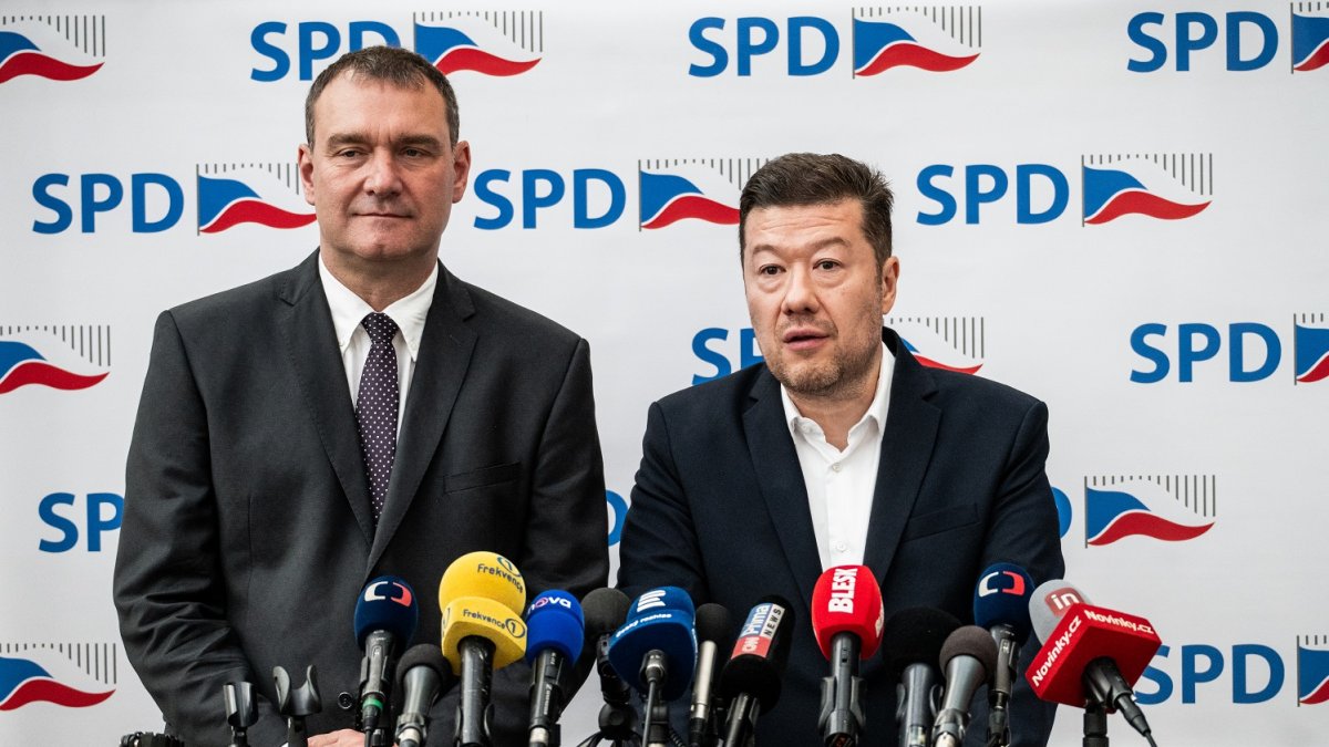 Tomio Okamura s Radimem Fialou