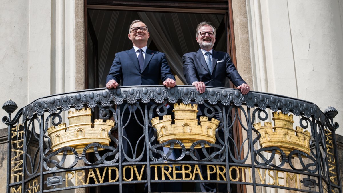 Premiér Petr Fiala přijal polského prezidenta Andrzeje Dudu. (7.7.2025)