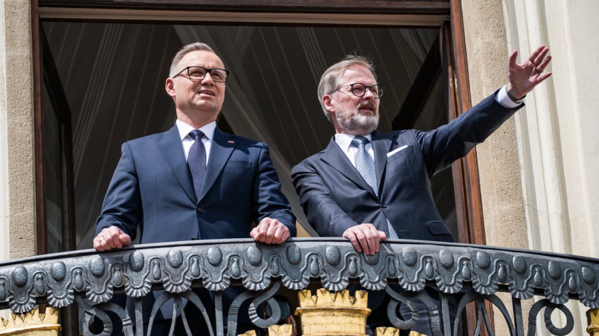 Premiér Petr Fiala přijal polského prezidenta Andrzeje Dudu. (7.7.2025)