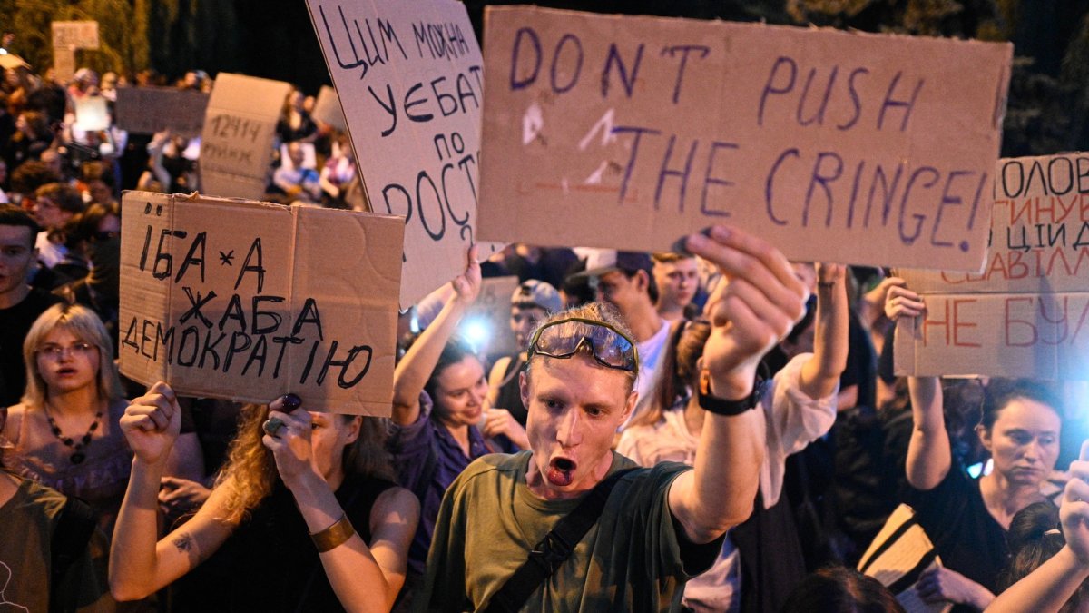 Demonstrace na Ukrajině