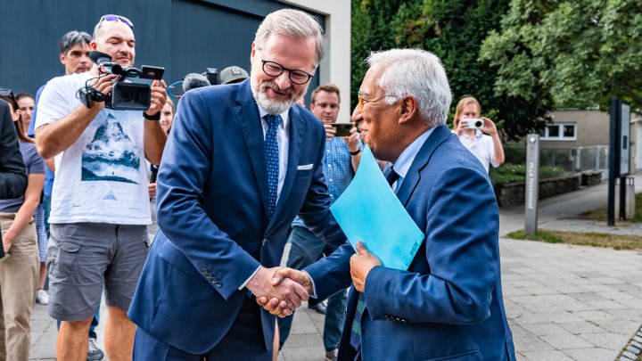 Petr Fiala se v Brně setkal s předsedou Evropské rady Antóniem Costou (5.9.2025)