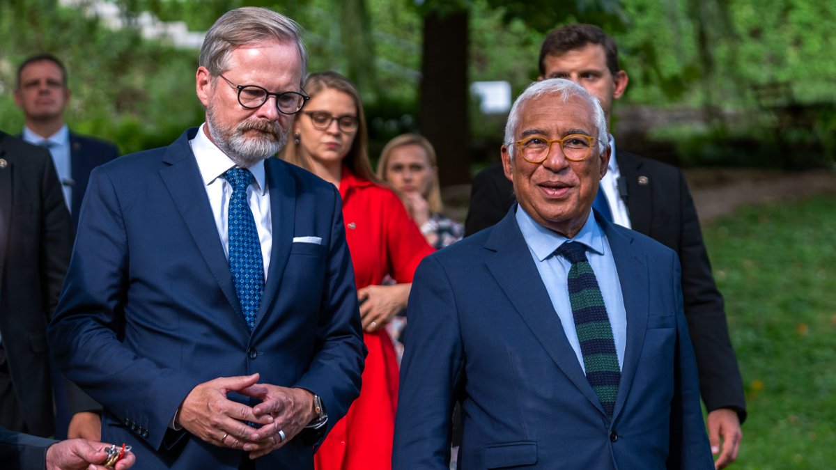 Petr Fiala se v Brně setkal s předsedou Evropské rady Antóniem Costou (5.9.2025)