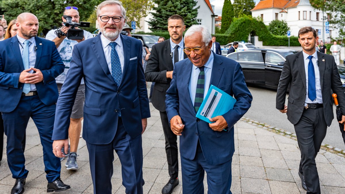 Petr Fiala se v Brně setkal s předsedou Evropské rady Antóniem Costou (5.9.2025)