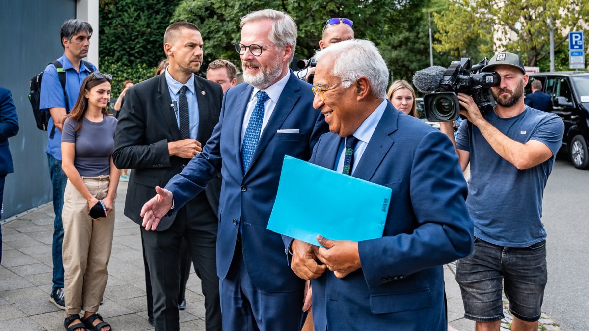 Petr Fiala se v Brně setkal s předsedou Evropské rady Antóniem Costou (5.9.2025)