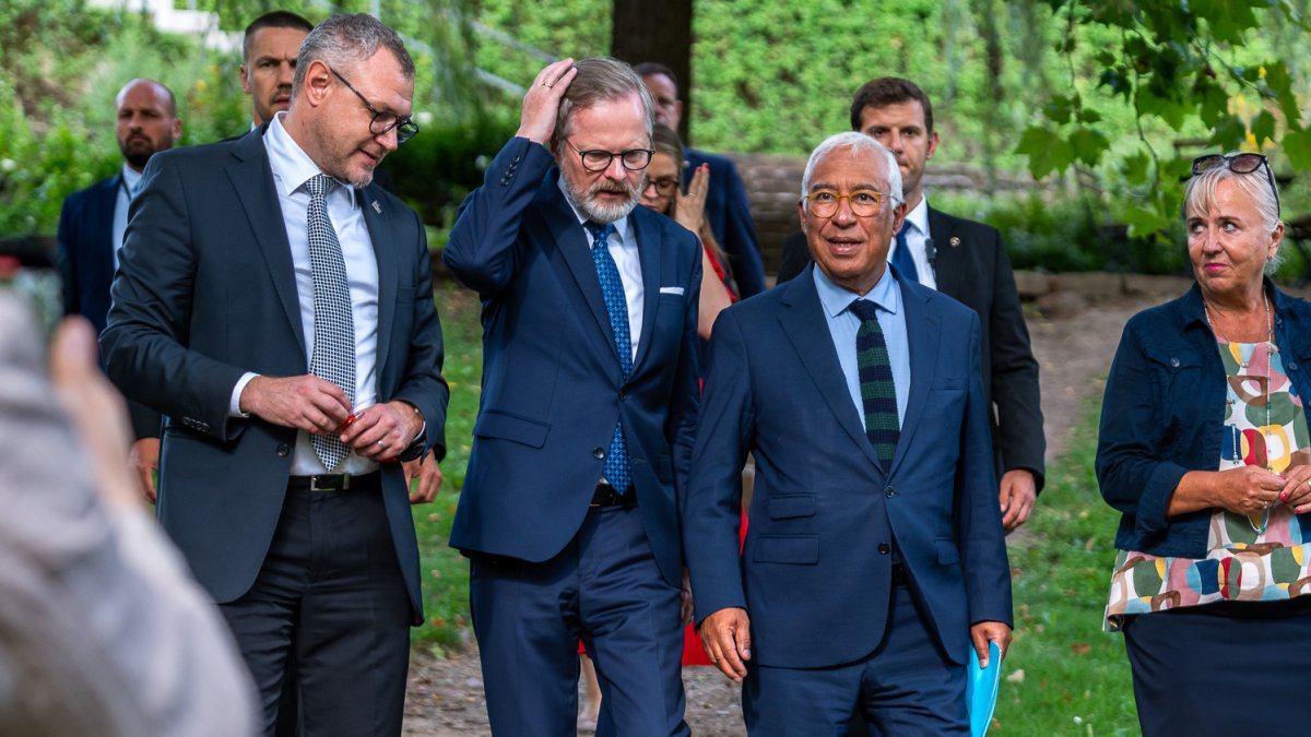 Petr Fiala se v Brně setkal s předsedou Evropské rady Antóniem Costou (5.9.2025)