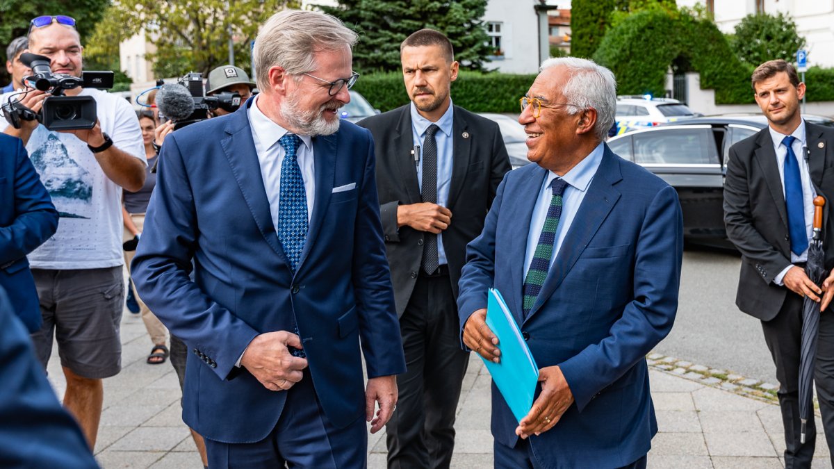 Petr Fiala se v Brně setkal s předsedou Evropské rady Antóniem Costou (5.9.2025)