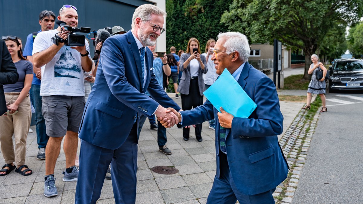 Petr Fiala se v Brně setkal s předsedou Evropské rady Antóniem Costou (5.9.2025)