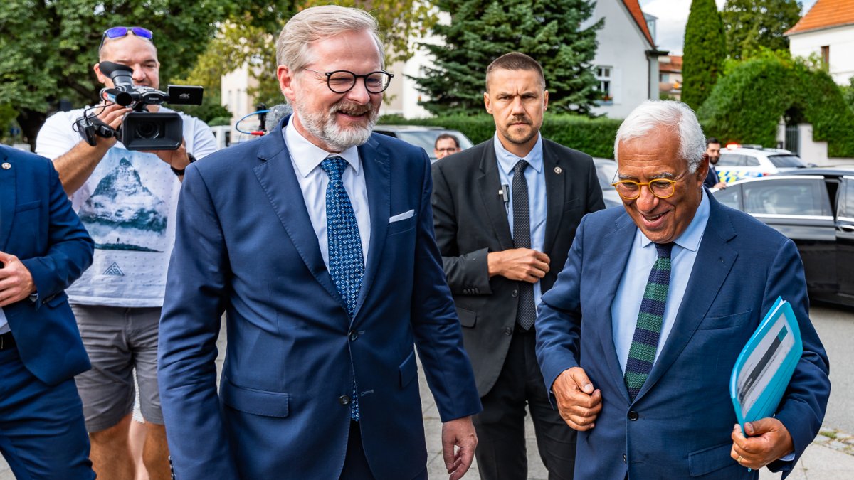 Petr Fiala se v Brně setkal s předsedou Evropské rady Antóniem Costou (5.9.2025)