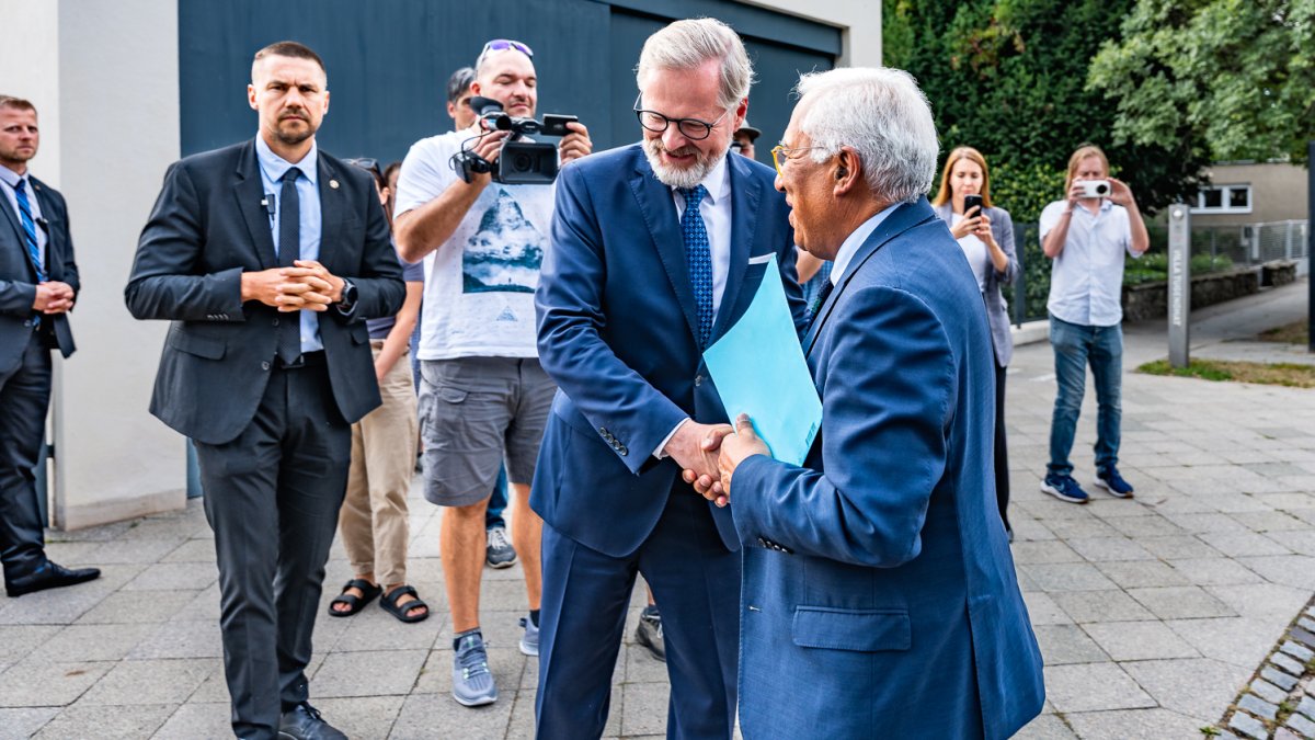 Petr Fiala se v Brně setkal s předsedou Evropské rady Antóniem Costou (5.9.2025)