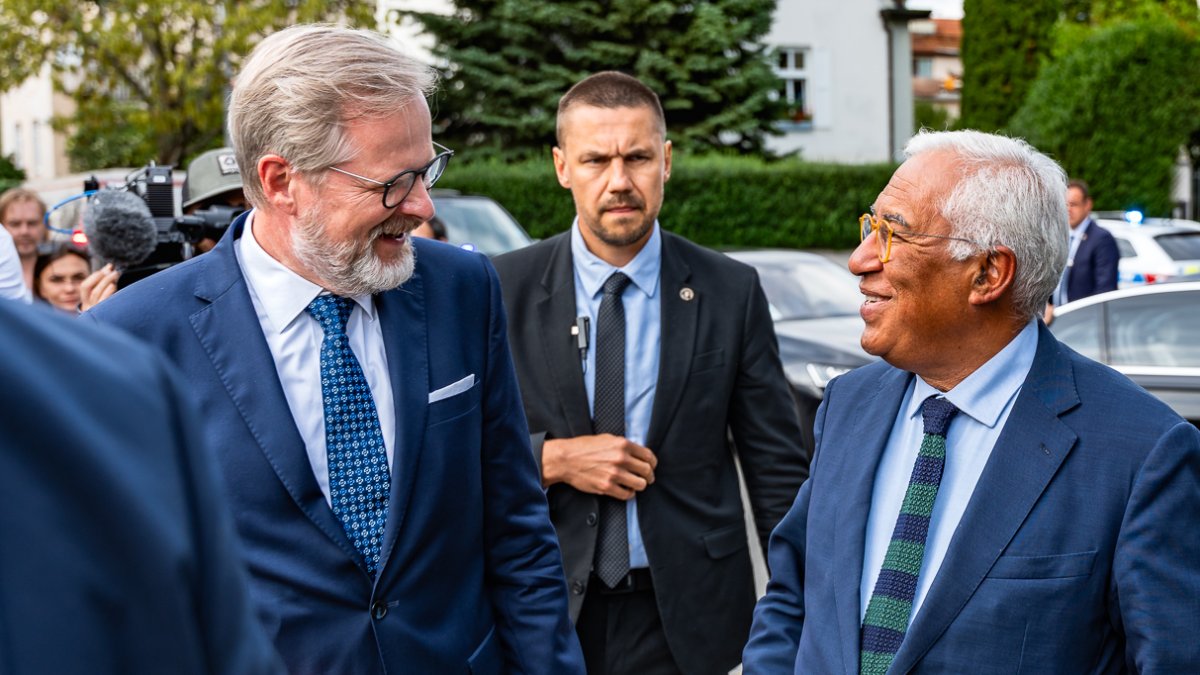 Petr Fiala se v Brně setkal s předsedou Evropské rady Antóniem Costou (5.9.2025)
