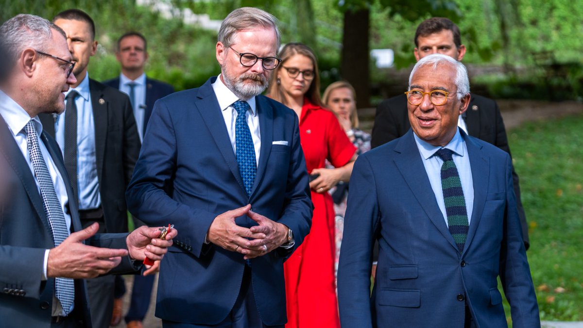 Petr Fiala se v Brně setkal s předsedou Evropské rady Antóniem Costou (5.9.2025)