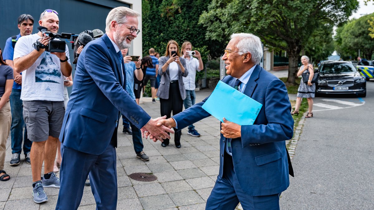 Petr Fiala se v Brně setkal s předsedou Evropské rady Antóniem Costou (5.9.2025)