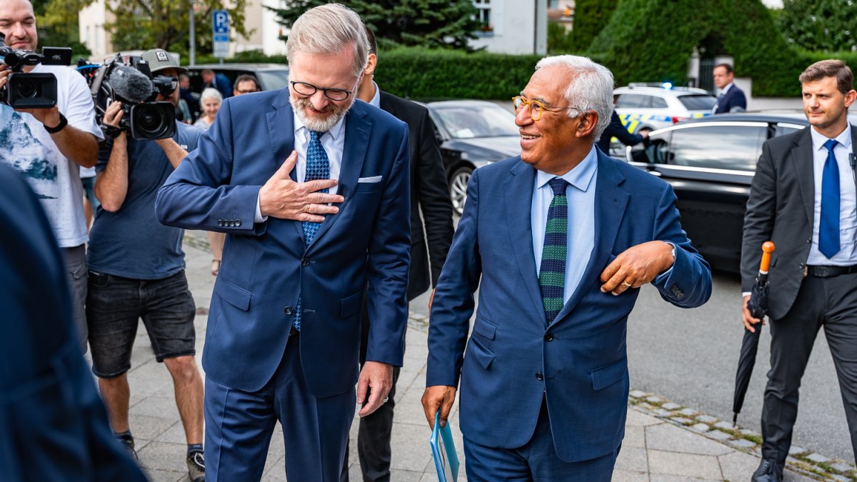 Petr Fiala se v Brně setkal s předsedou Evropské rady Antóniem Costou (5.9.2025)