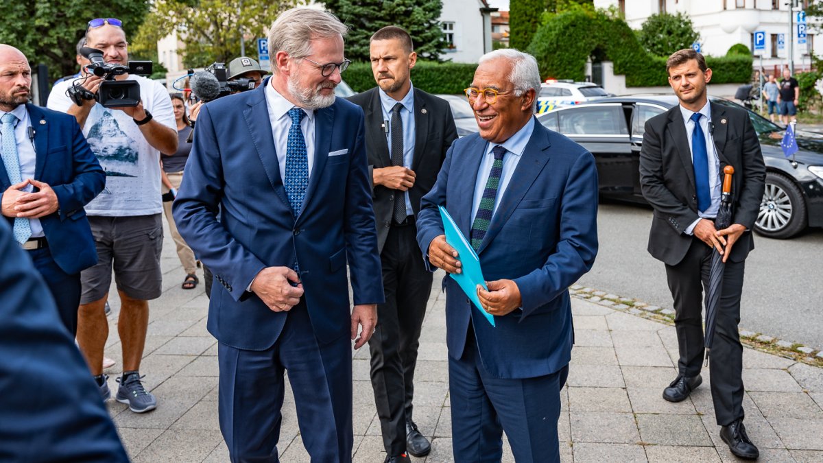 Petr Fiala se v Brně setkal s předsedou Evropské rady Antóniem Costou (5.9.2025)