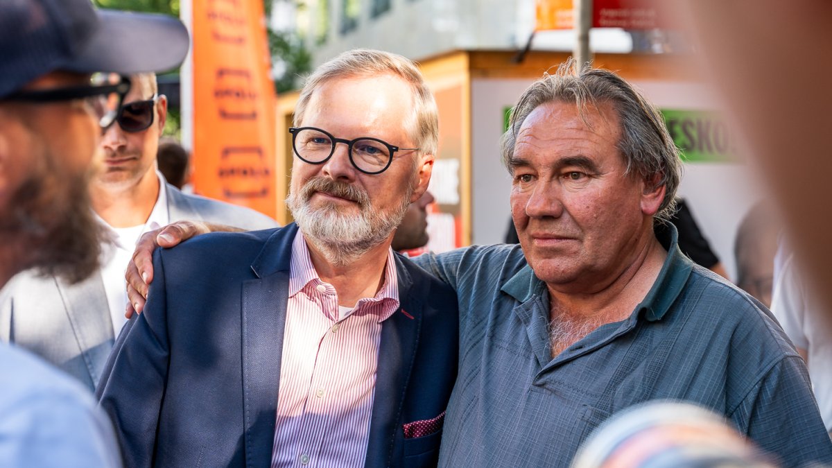 Předvolební meeting koalice SPOLU v čele s Petrem Fialou v Brně (11.09.2025)