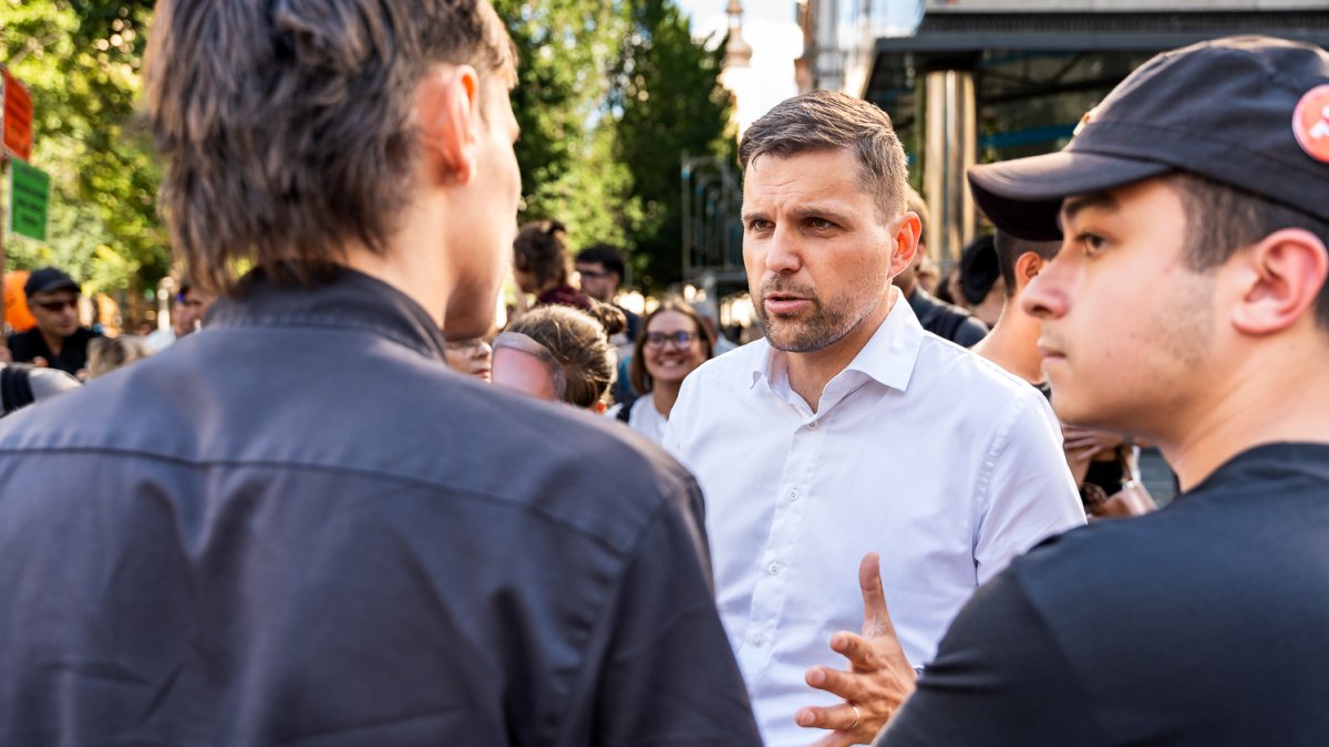 Předvolební meeting koalice SPOLU v čele s Petrem Fialou v Brně (11.09.2025)