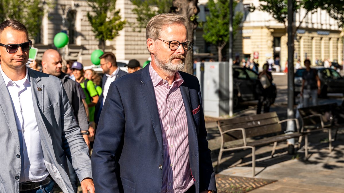 Předvolební meeting koalice SPOLU v čele s Petrem Fialou v Brně (11.09.2025)