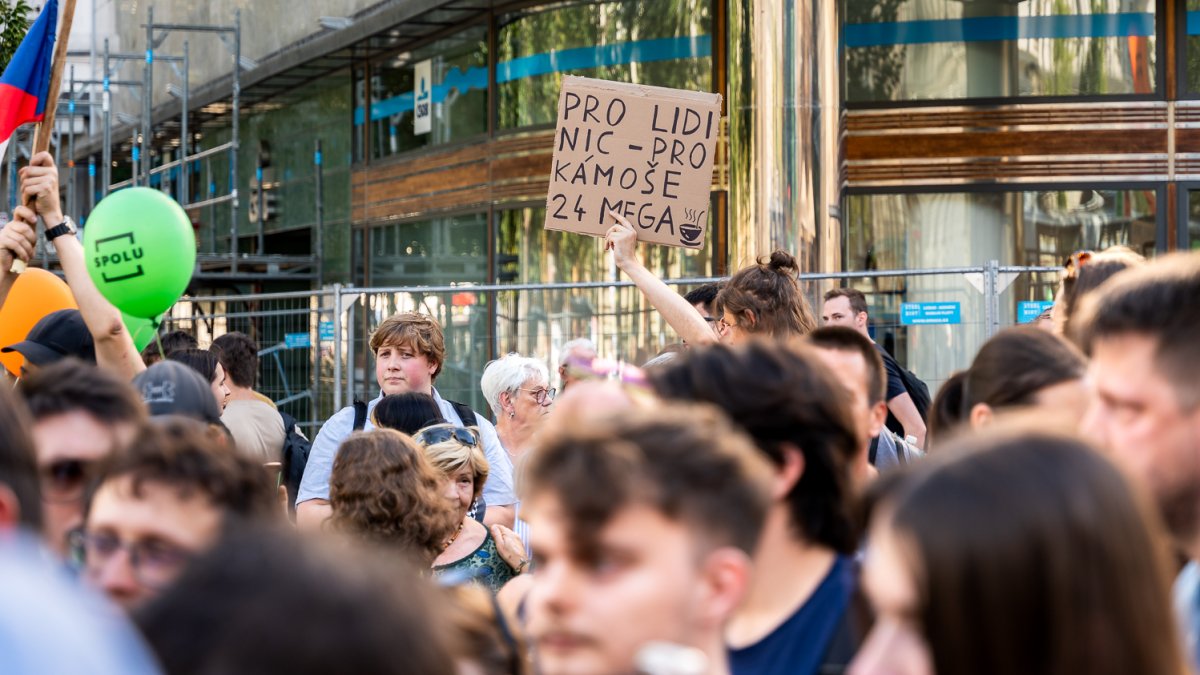 Předvolební meeting koalice SPOLU v čele s Petrem Fialou v Brně (11.09.2025)