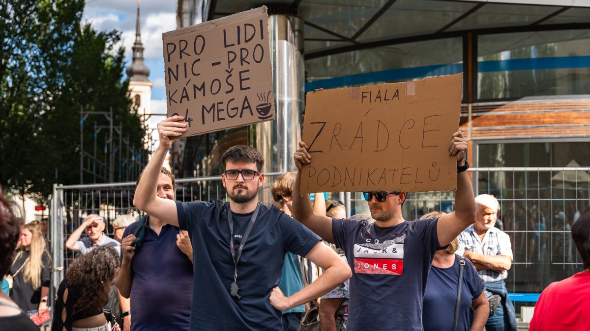 Předvolební meeting koalice SPOLU v čele s Petrem Fialou v Brně (11.09.2025)