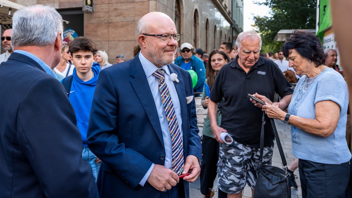 Předvolební meeting koalice SPOLU v čele s Petrem Fialou v Brně (11.09.2025)