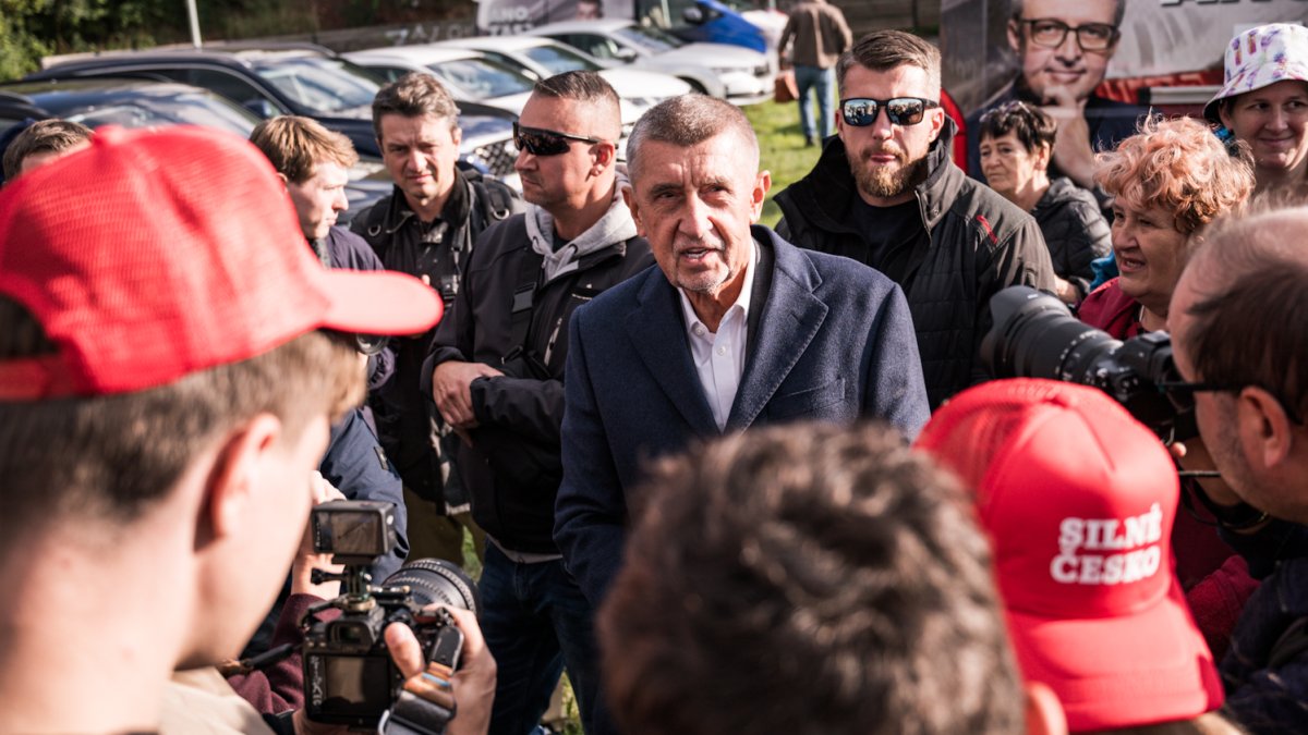 Hnutí ANO pokračovalo ve volební kampani v Praze. (30.9.2025)