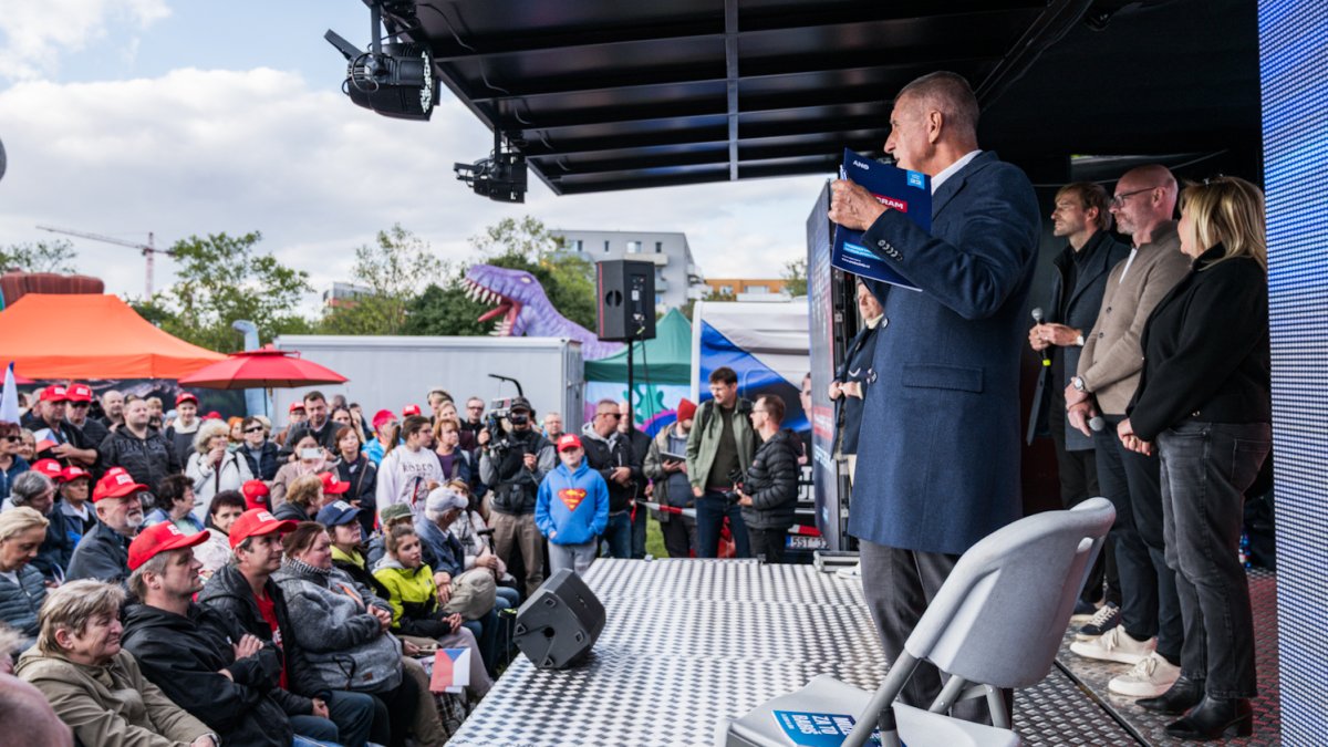 Hnutí ANO pokračovalo ve volební kampani v Praze. (30.9.2025)