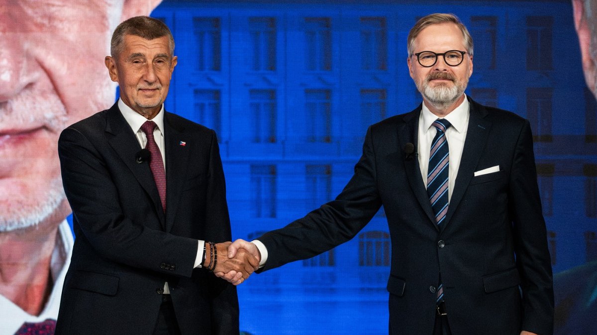 Andrej Babiš a Petr Fiala