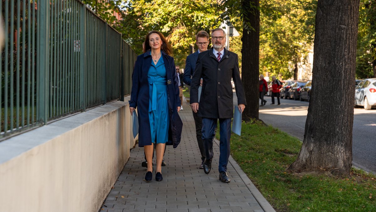 Petr Fiala v Brně odvolil ve sněmovních volbách. (3.10.2025)