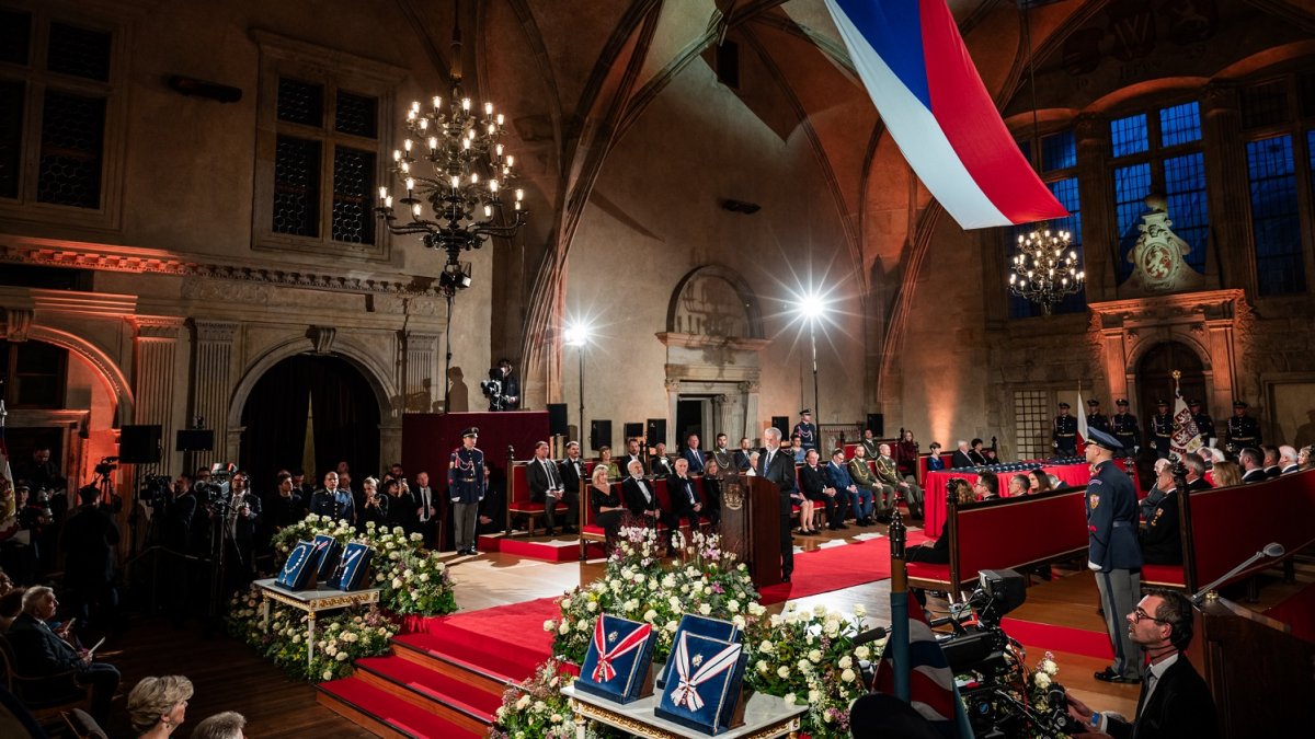 Předávání státních vyznamenání prezidentem Petrem Pavlem (28. října 2025)