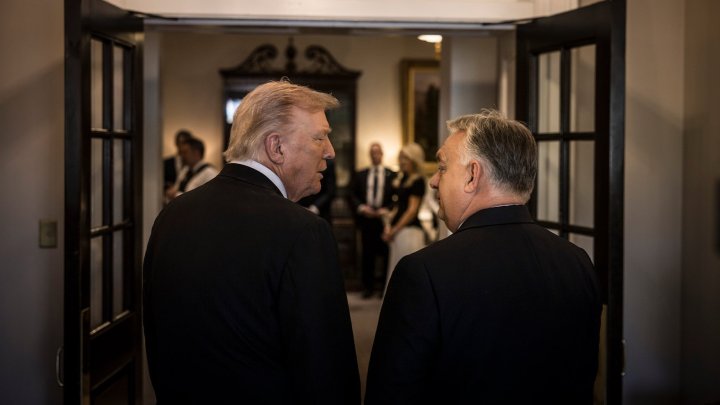 Donald Trump a Viktor Orbán v Bílém domě. (7.11.2025)