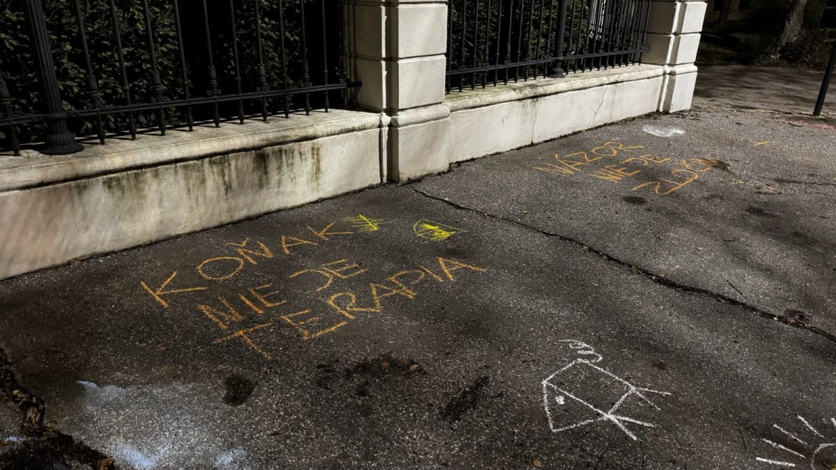 Křídové protesty v Bratislavě před oslavami 17. listopadu