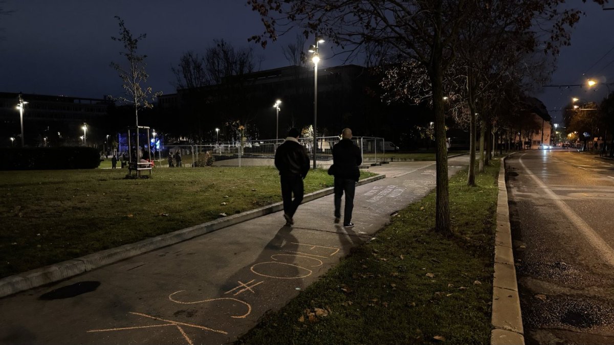 Křídové protesty v Bratislavě před oslavami 17. listopadu