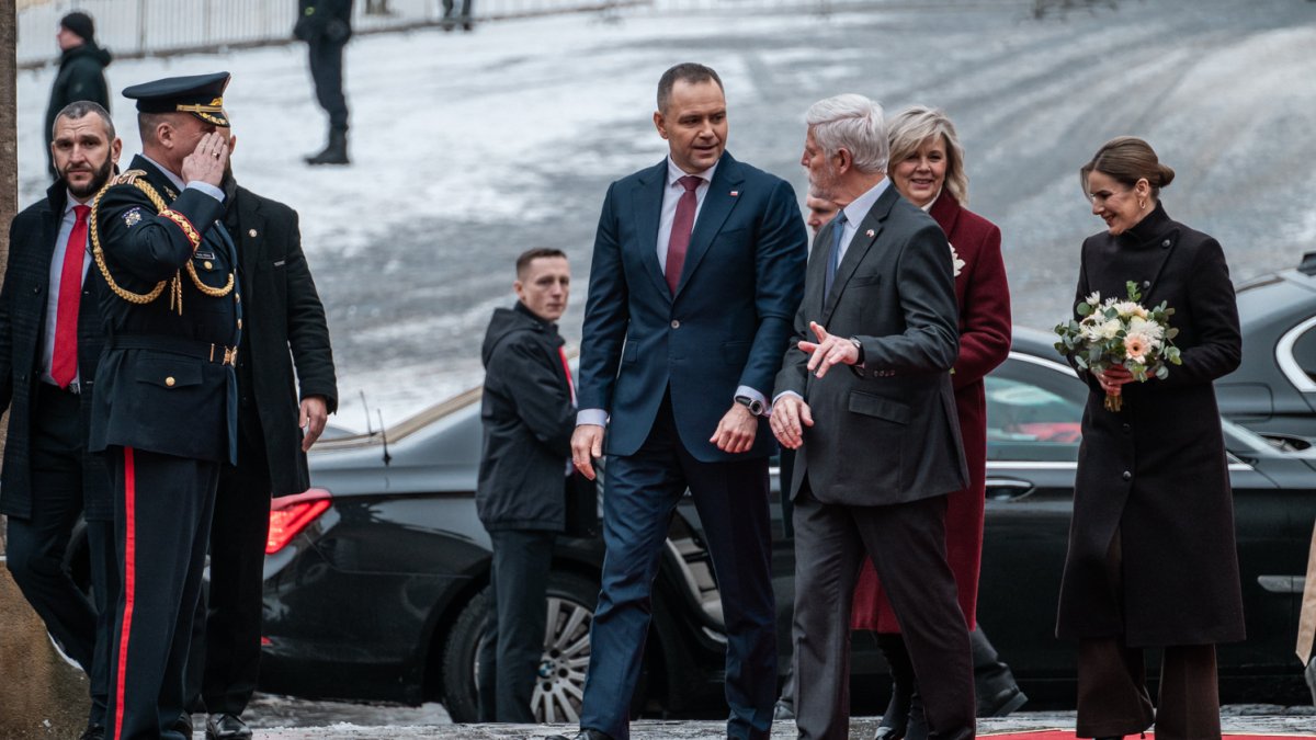 Do Prahy přijel polský prezident Karol Nawrocki. (24.11.2025)
