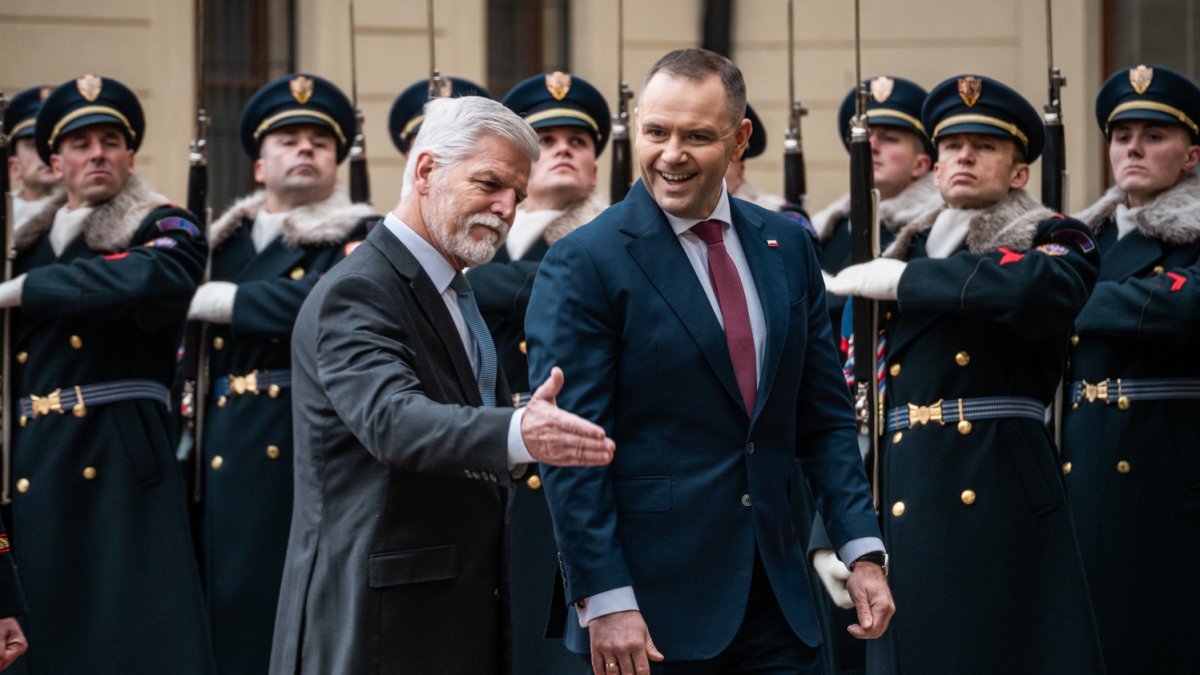 Do Prahy přijel polský prezident Karol Nawrocki. (24.11.2025)
