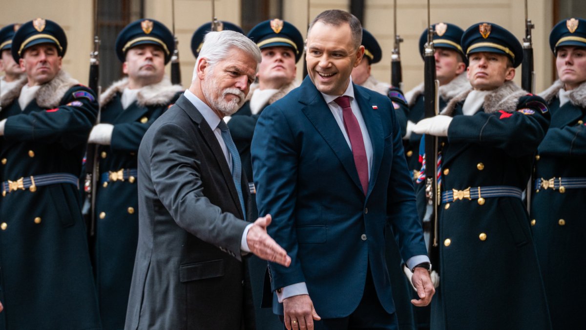 Do Prahy přijel polský prezident Karol Nawrocki. (24.11.2025)